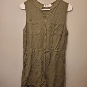 Time And Tru Womens Large (12-14) Sea Turtle Green Romper